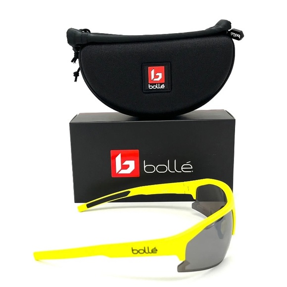 BOLLE BOLT 2.0  Acid Yellow Matte / Volt Gun  Polarized  67mm Sunglasses - Picture 4 of 4